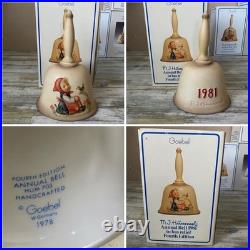 Hummel Goebel Annual Bells Bas-Relief 1978-1986 Germany Set of 9 withBoxes