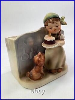 Hummel Goebel Birthday Cake Candleholder planter Girl Figurine 3.75(K4)