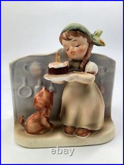 Hummel Goebel Birthday Cake Candleholder planter Girl Figurine 3.75(K4)