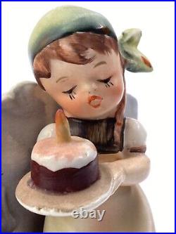 Hummel Goebel Birthday Cake Candleholder planter Girl Figurine 3.75(K4)