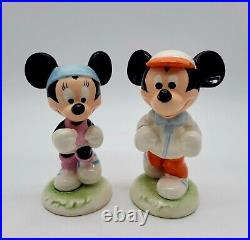 Hummel Goebel Disney Figurines Lot of 2 Mickey and Minnie Mouse Jogging TMK 6