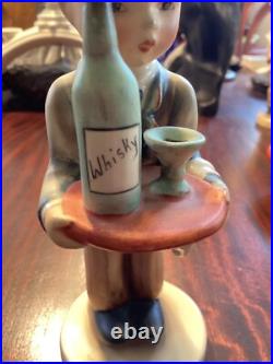 Hummel Goebel Extremely Rare 154 Waiter Whisky Bottle TMK2 Hummel Goebel Extremely Rare 154 Waiter Whisky Bottle TMK2