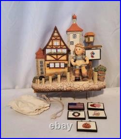 Hummel Goebel Figurine MUSIK PLEASE #2108A & BAVARIAN VILLAGE Plaque 1089D EVC