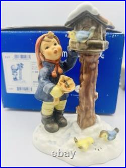 Hummel Goebel Figurine THE BENEVOLENT BIRDFEEDER 2004 First Issue SIGNED