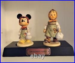 Hummel Goebel Germany Grandma's Girls Figurines Disney Minnie Mouse No. & Signed
