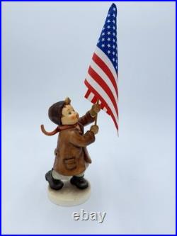 Hummel Goebel Germany Porcelain Call To Glory #739/1 USA Flag 5.75 Figurine