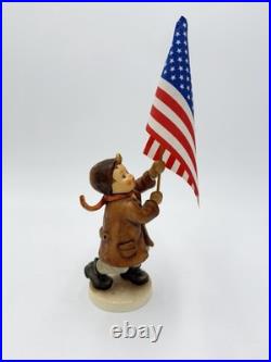 Hummel Goebel Germany Porcelain Call To Glory #739/1 USA Flag 5.75 Figurine