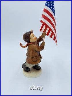 Hummel Goebel Germany Porcelain Call To Glory #739/1 USA Flag 5.75 Figurine