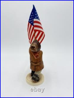 Hummel Goebel Germany Porcelain Call To Glory #739/1 USA Flag 5.75 Figurine