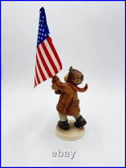 Hummel Goebel Germany Porcelain Call To Glory #739/1 USA Flag 5.75 Figurine