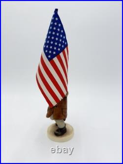Hummel Goebel Germany Porcelain Call To Glory #739/1 USA Flag 5.75 Figurine