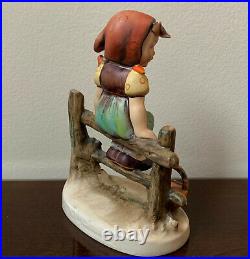 Hummel Goebel JUST RESTING Figurine # 112/1 1938 Girl with Scarf Sitting on Fence