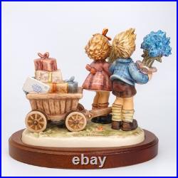 Hummel Goebel LOVE'S BOUNTY Century Collection #751 with Wood Base