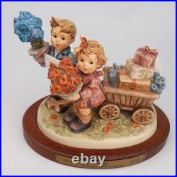 Hummel Goebel LOVE'S BOUNTY Century Collection #751 with Wood Base