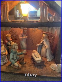 Hummel Goebel Nativity 1951 Christmas 13 Pc set 214 Music Manger Withlight Germany