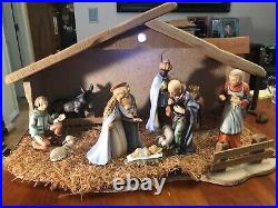 Hummel Goebel Nativity Set 12 Figurines, Wood Stable plus large standing Camel
