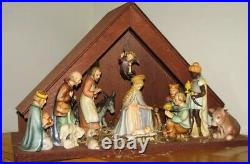 Hummel Goebel Nativity Set 13 Pcs with Wood Stable