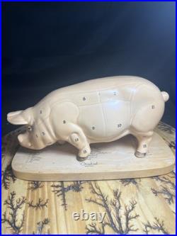 Hummel Goebel Porcelain Hog Butchers Pig With Bottom Board West Germany