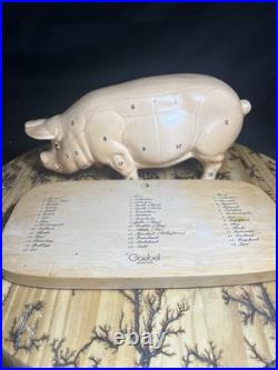 Hummel Goebel Porcelain Hog Butchers Pig With Bottom Board West Germany