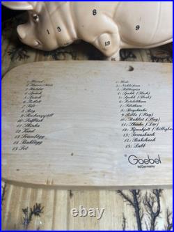 Hummel Goebel Porcelain Hog Butchers Pig With Bottom Board West Germany