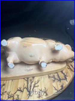 Hummel Goebel Porcelain Hog Butchers Pig With Bottom Board West Germany