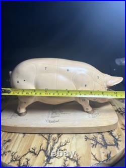 Hummel Goebel Porcelain Hog Butchers Pig With Bottom Board West Germany