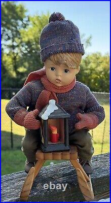 Hummel Goebel RIDE INTO CHRISTMAS 12 Doll on Sled / Lantern / Tree NICE