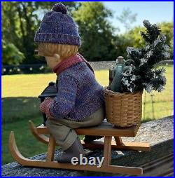 Hummel Goebel RIDE INTO CHRISTMAS 12 Doll on Sled / Lantern / Tree NICE