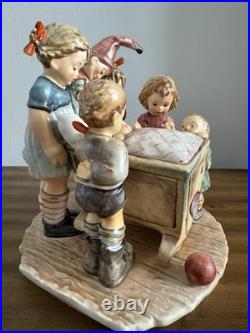 Hummel Goebel Rock-a-bye Large Figurine # 574 Rare Original Germany Coa+ Box