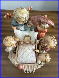 Hummel Goebel Rock-a-bye Large Figurine # 574 Rare Original Germany Coa+ Box