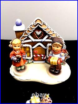 Hummel Goebel Set of 4 GINGERBREAD LANE With SWEET TREATS FOR ME A and B & Sled