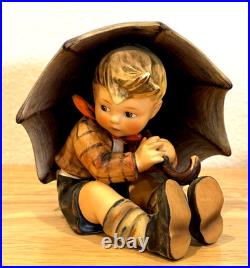 Hummel Goebel Umbrella Boy and Girl 5 Figurine 152/0 A B W Germany Vintage 1957