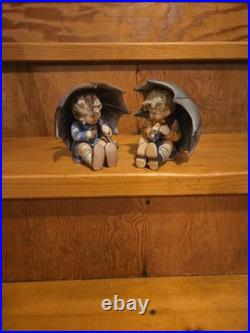 Hummel Goebel Umbrella Boy and Girl 5 Figurine 152/0 A B W Germany Vintage 1957