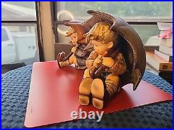 Hummel Goebel Umbrella Boy and Girl Pair 152/A & 152/B W. Germany 5 Vintage