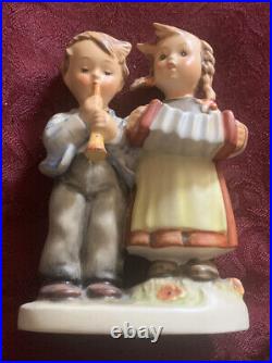 Hummel Goebel Vintage Birthday Serenade Accordion Boy Flute Girl NICE