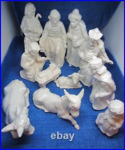 Hummel Goebel White 11 Piece Nativity Figurines Christmas Holiday W Germany Vtg