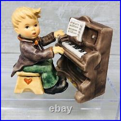 Hummel LITTLE CONCERTO Boy Playing Piano Figurines Set 2257 Goebel 3 1/4 inches