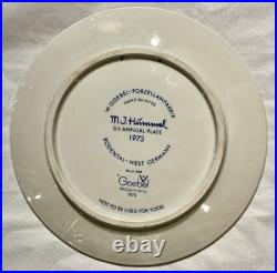 Hummel Plate 1975 Hand Painted Goebel Porcelain W Germany Ride In To Christmas