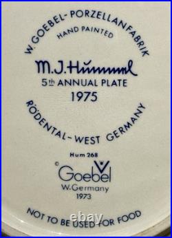 Hummel Plate 1975 Hand Painted Goebel Porcelain W Germany Ride In To Christmas