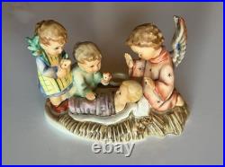 Hummel Silent Night Candleholder Christmas Germany Nativity #54 Goebel withBox