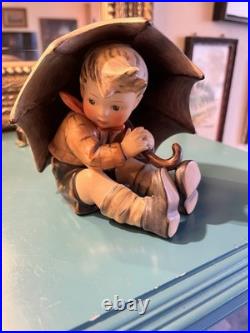 Hummel Vintage Porcelain Figurine # 152 A Umbrella Boy By Goebel-1957