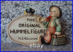 Hummel figurine Hum 187 M. I. Hummel Dealer's Plaque TMK 1 All Black Lettering