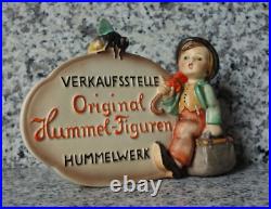 Hummel figurine Hum 205 M. I. Hummel Dealer's Plaque (in German) TMK 1 Crown