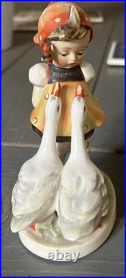 Hummel figurine Hum 47. Goose Girl TMK 1 Double Crown Mark early piece Hummel figurine Hum 47. Goose Girl TMK 1 Double Crown Mark early piece