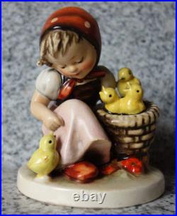 Hummel figurine Hum 57 Chick Girl TMK 1 Double Crown Mark largest version