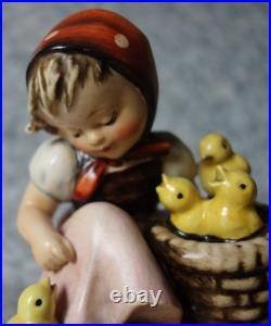 Hummel figurine Hum 57 Chick Girl TMK 1 Double Crown Mark largest version