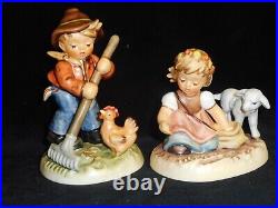 Hummels #2086 SPRING SOWING & #2085 LITTLE FARM HAND Limited Editions MINT
