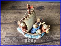 LARGE 1992 Goebel Hummel Figurine Land in Sight #190 Hum 530 WithMedal C. Columbus
