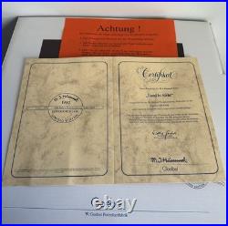 LARGE 1992 Goebel Hummel Figurine Land in Sight #190 Hum 530 WithMedal C. Columbus