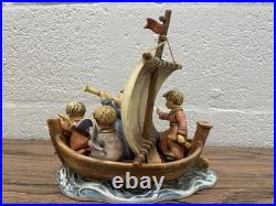 LARGE 1992 Goebel Hummel Figurine Land in Sight #190 Hum 530 WithMedal C. Columbus